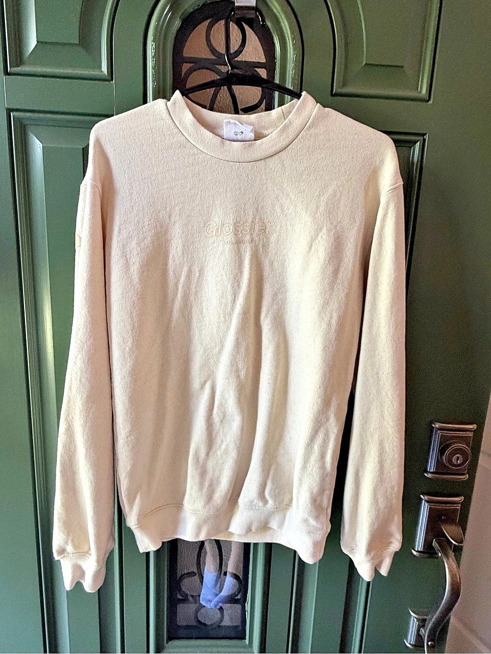 Glossier Los Angeles LE Crewneck Sweatshirt Pink XS
